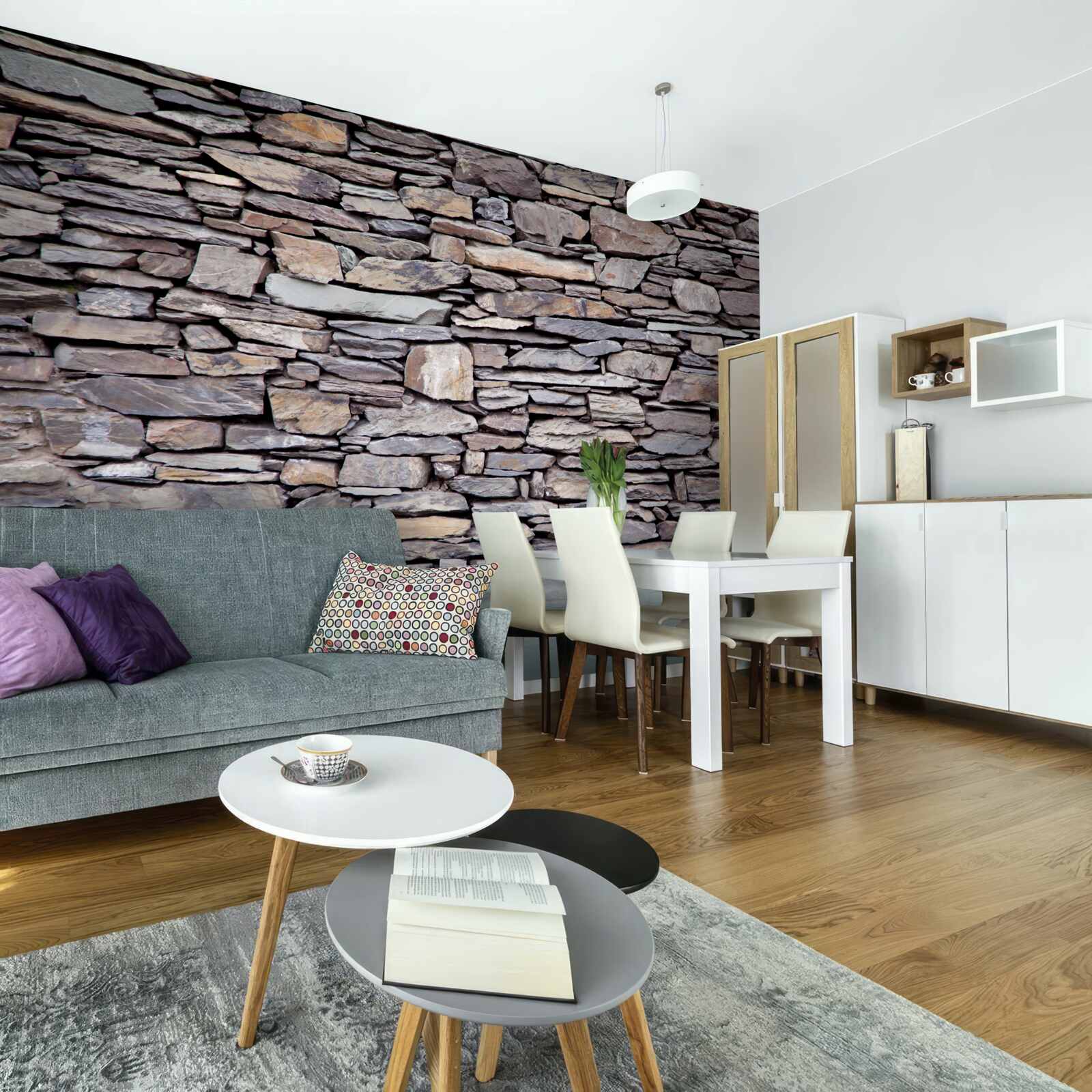 Фотошпалери сіра кам'яна стіна