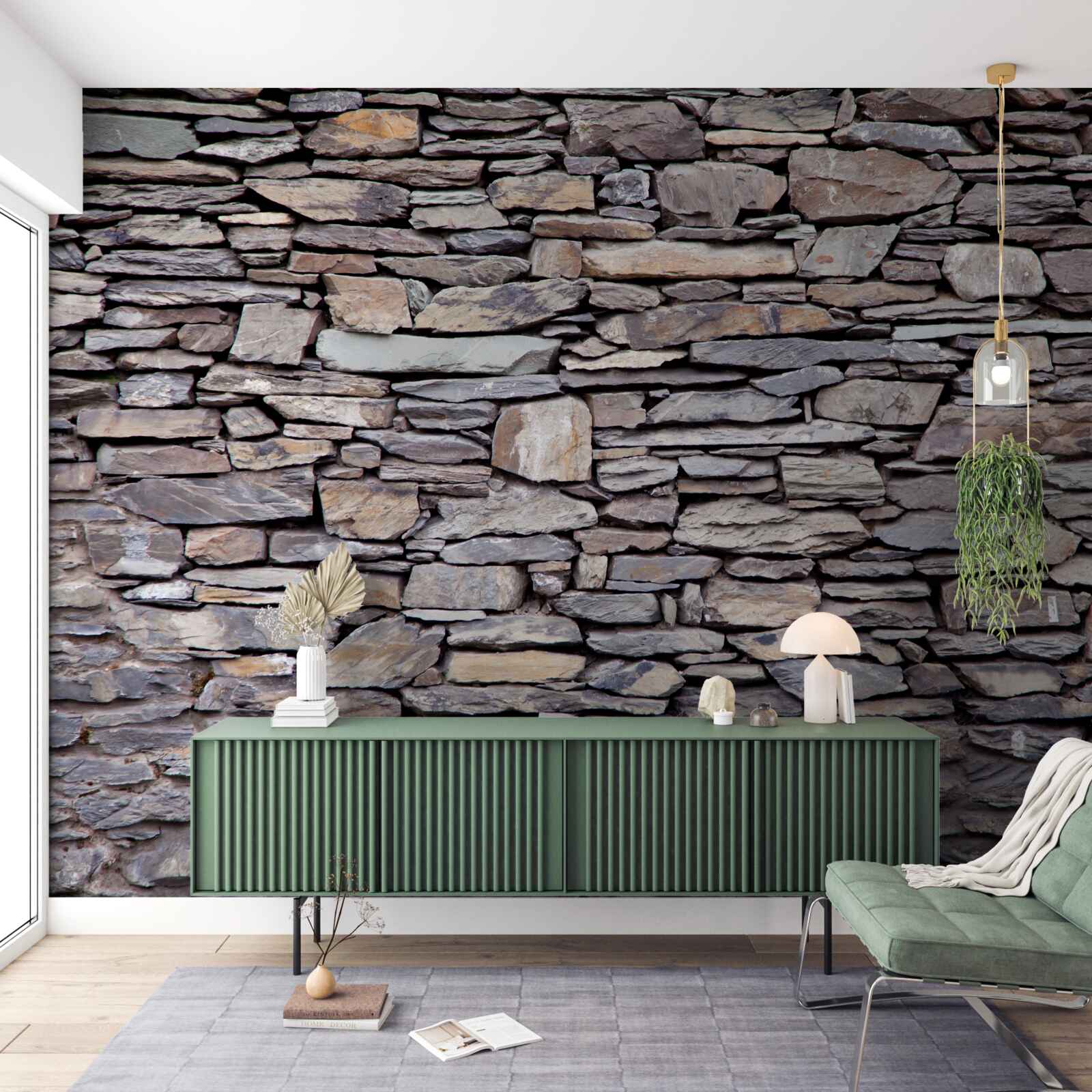 Фотошпалери сіра кам'яна стіна