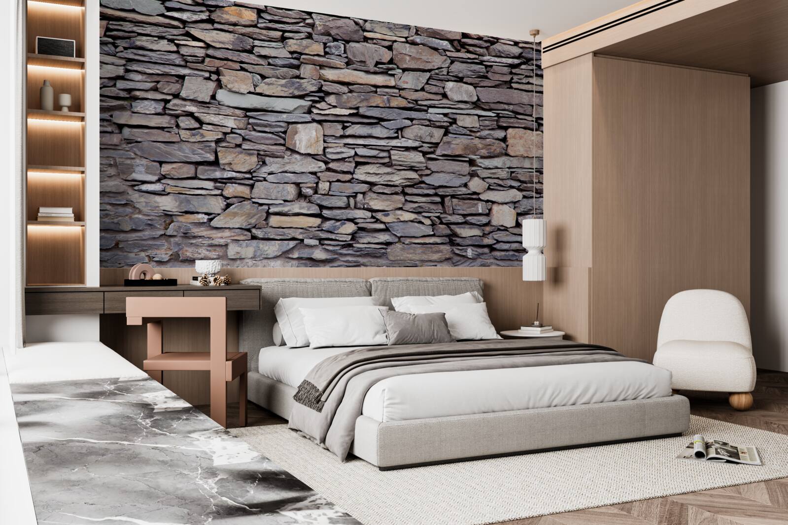 Фотошпалери сіра кам'яна стіна