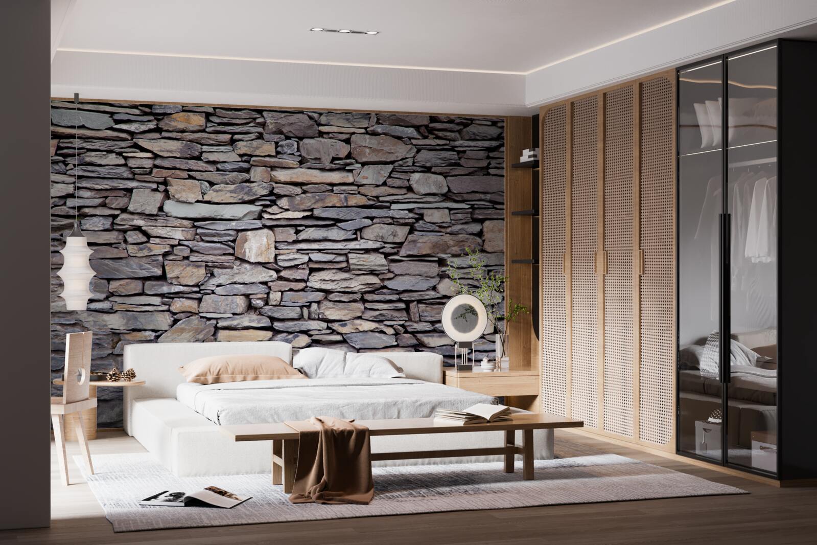 Фотошпалери сіра кам'яна стіна