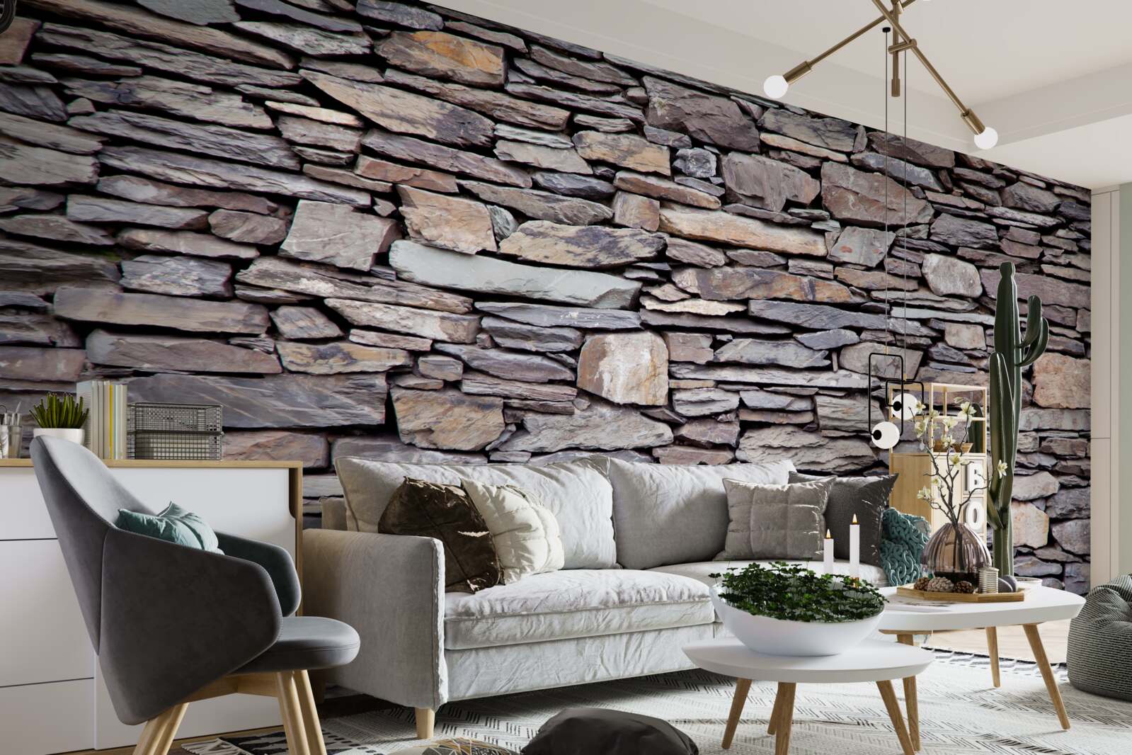 Фотошпалери сіра кам'яна стіна