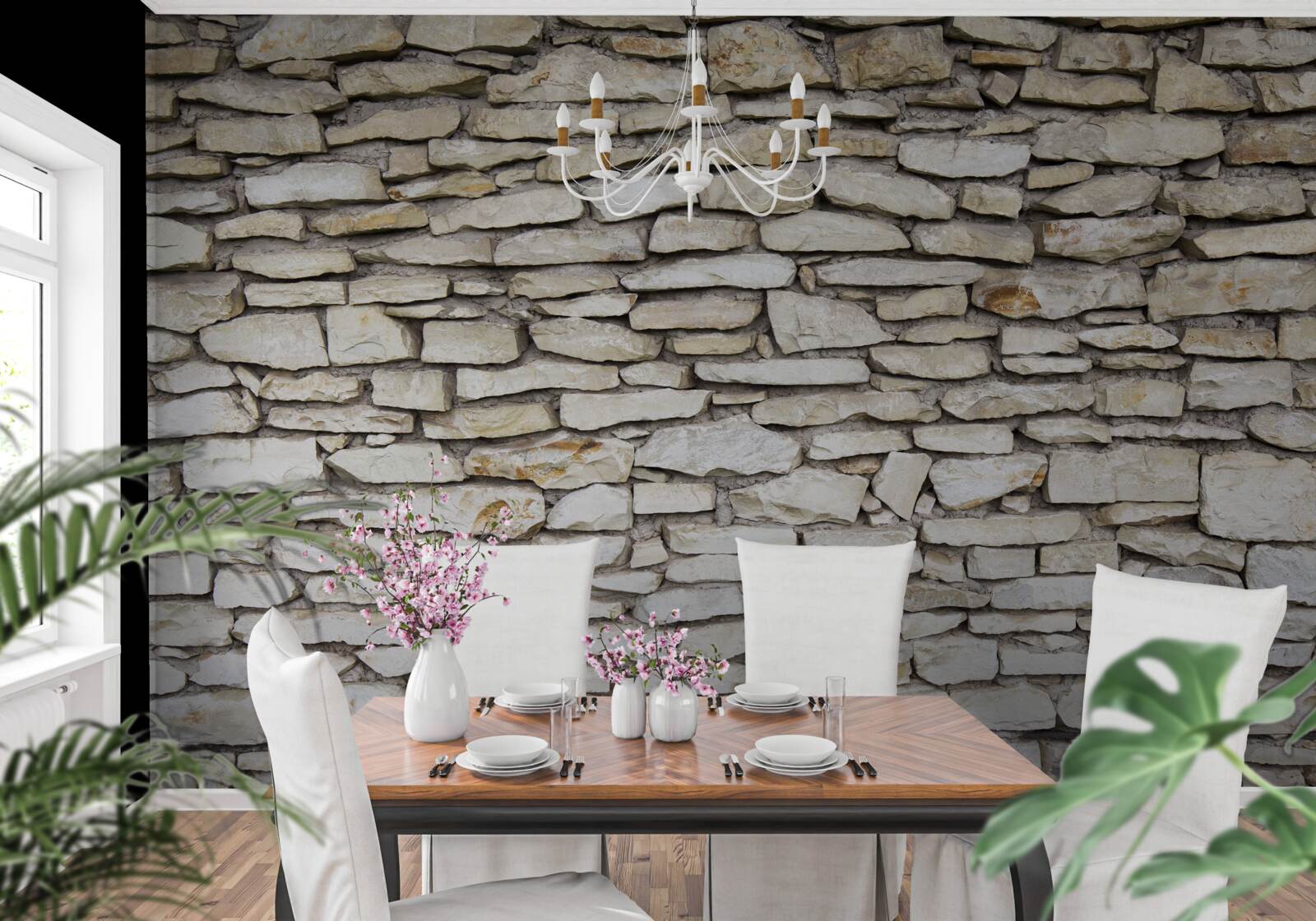 Фотошпалери Стіна зі старого фактурного каменю