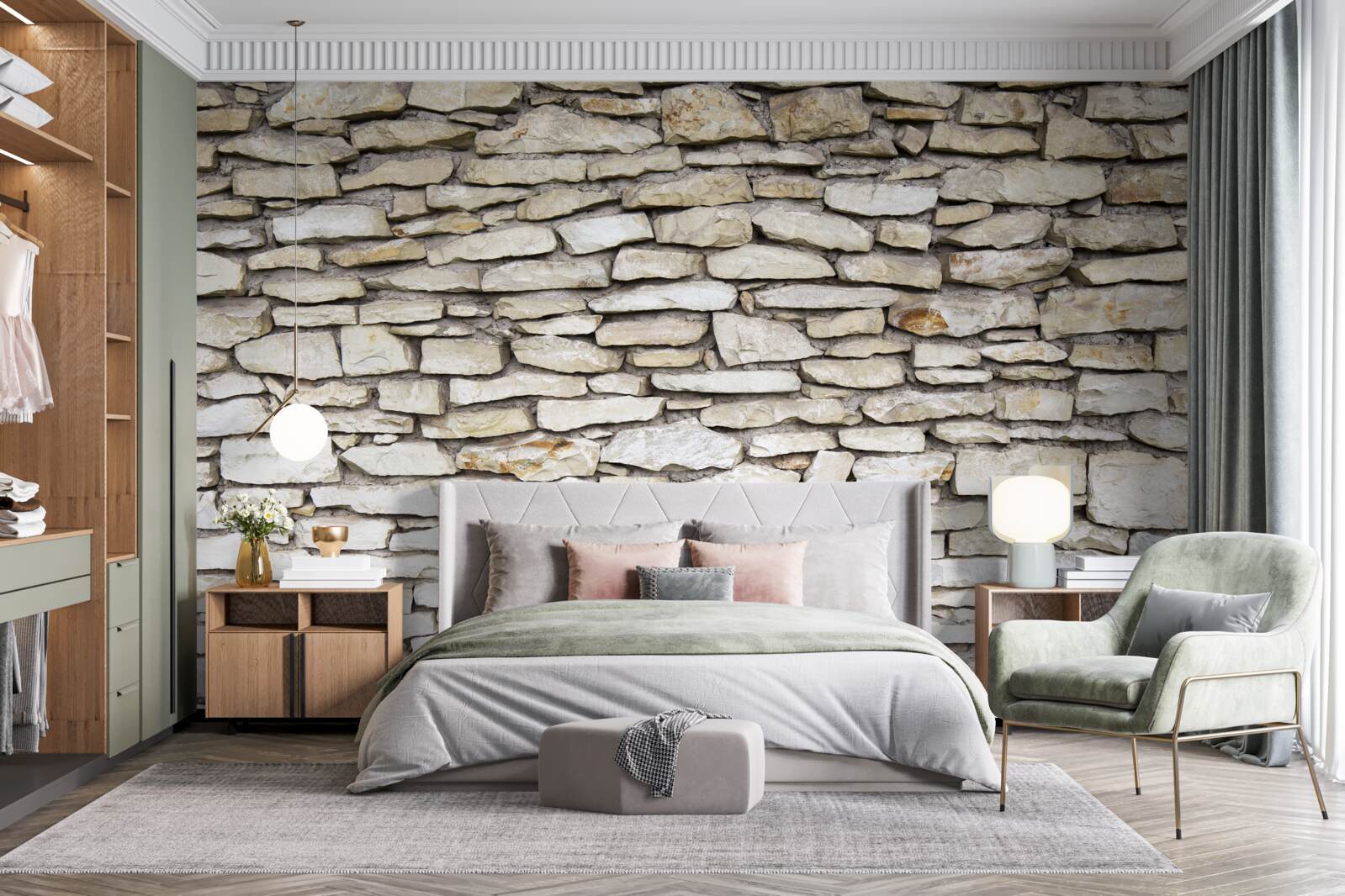 Фотошпалери Стіна зі старого фактурного каменю