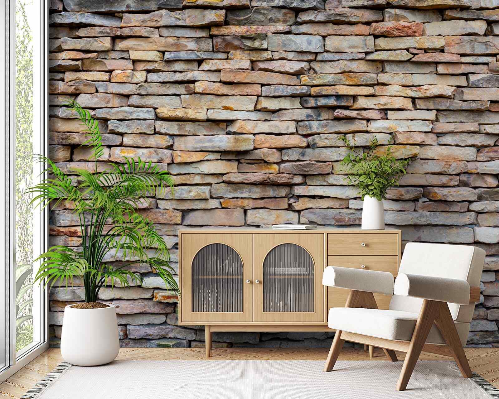 Фотошпалери конструкція кам'яної стіни