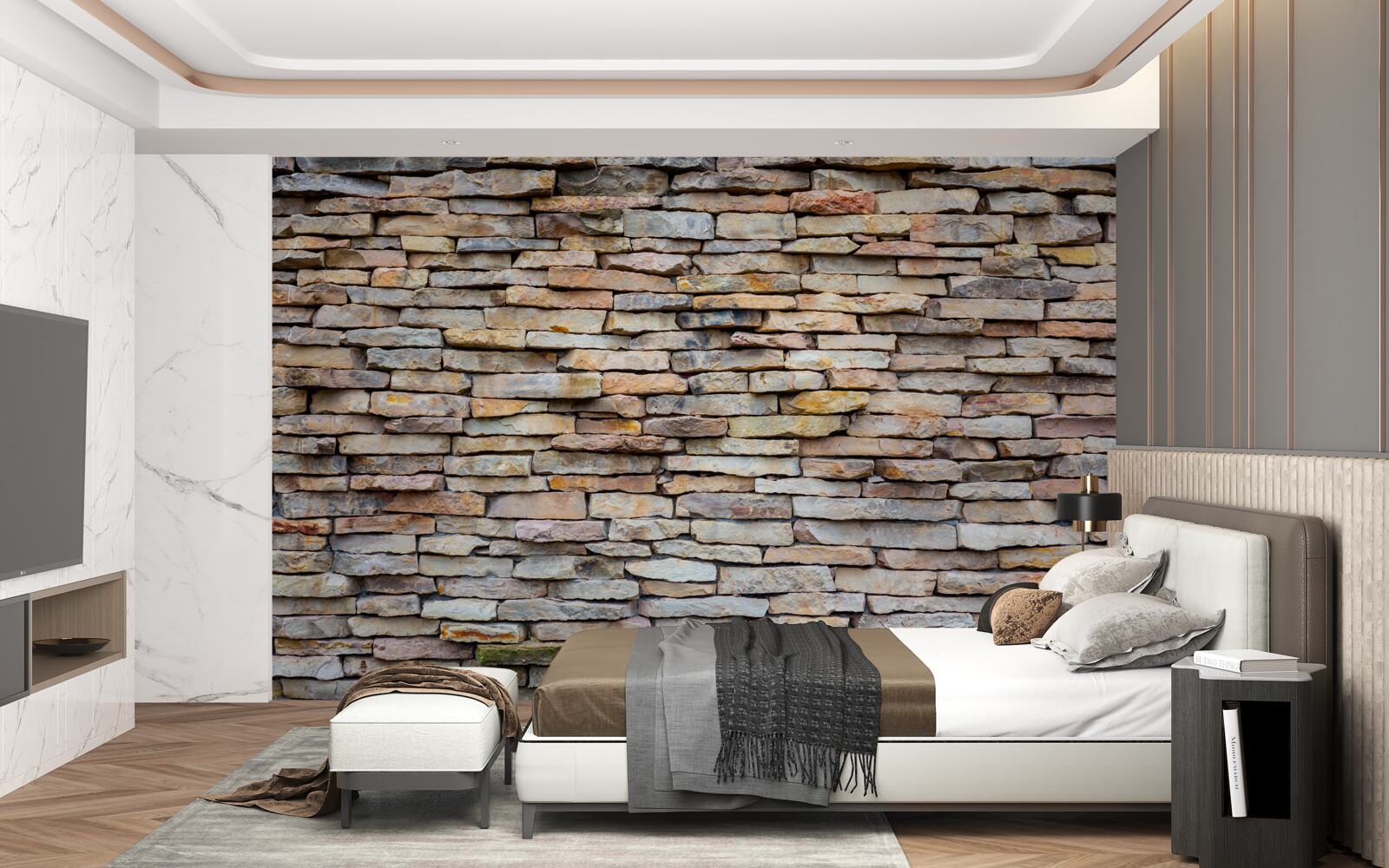 Фотошпалери конструкція кам'яної стіни