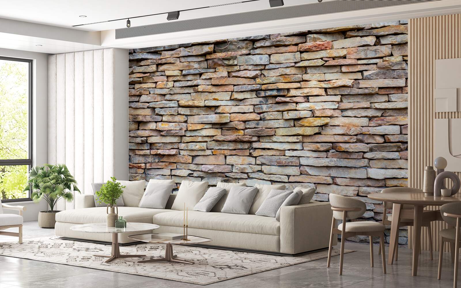 Фотошпалери конструкція кам'яної стіни