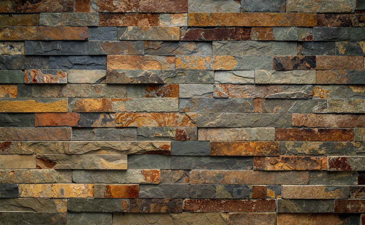 Фотошпалери стіна з різнокольорового каменю