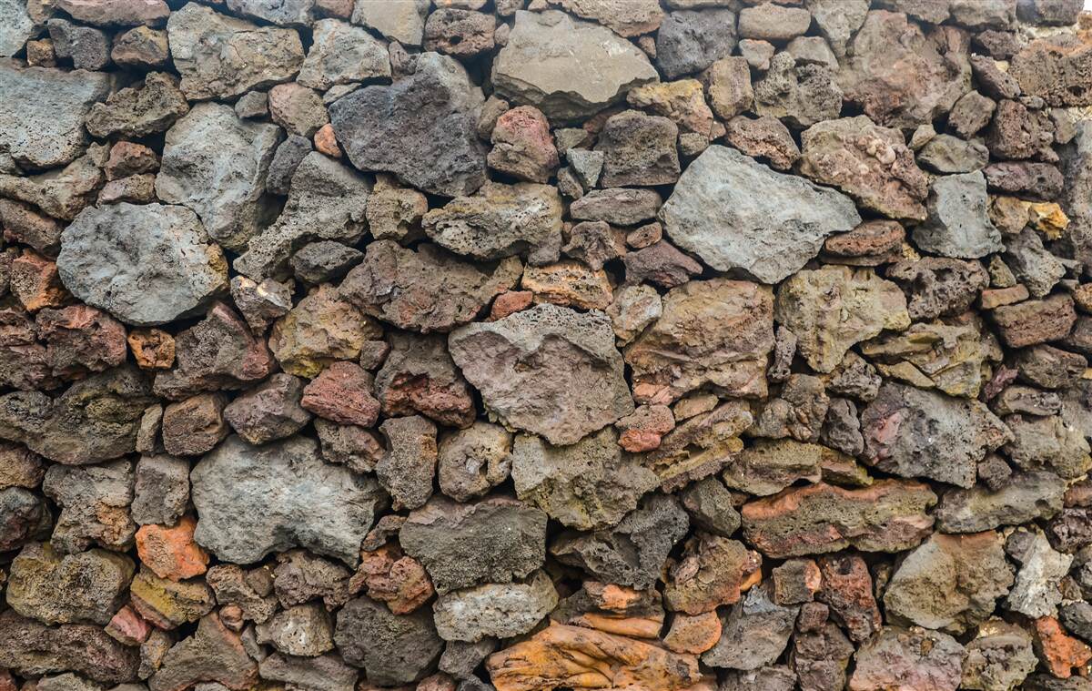 Фотошпалери Стіна з вулканічного каменю