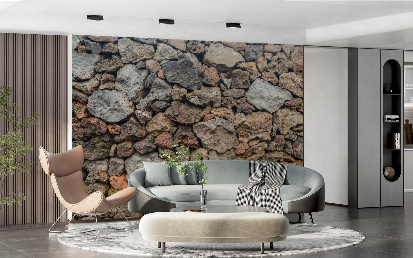 Фотошпалери Стіна з вулканічного каменю