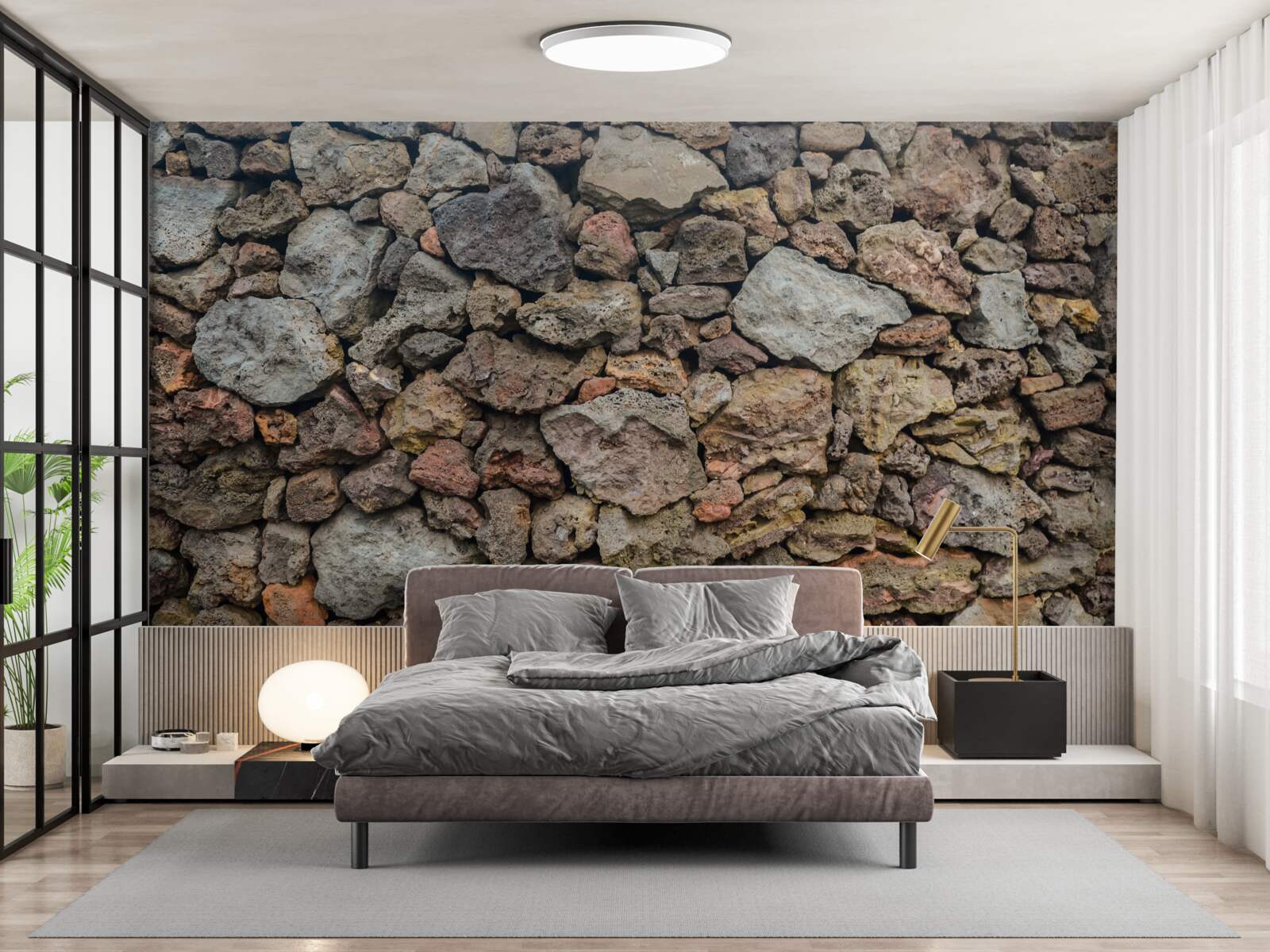 Фотошпалери Стіна з вулканічного каменю