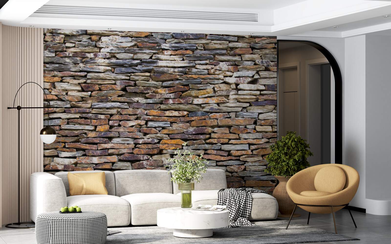 Фотошпалери бар'єр з чорного шиферу