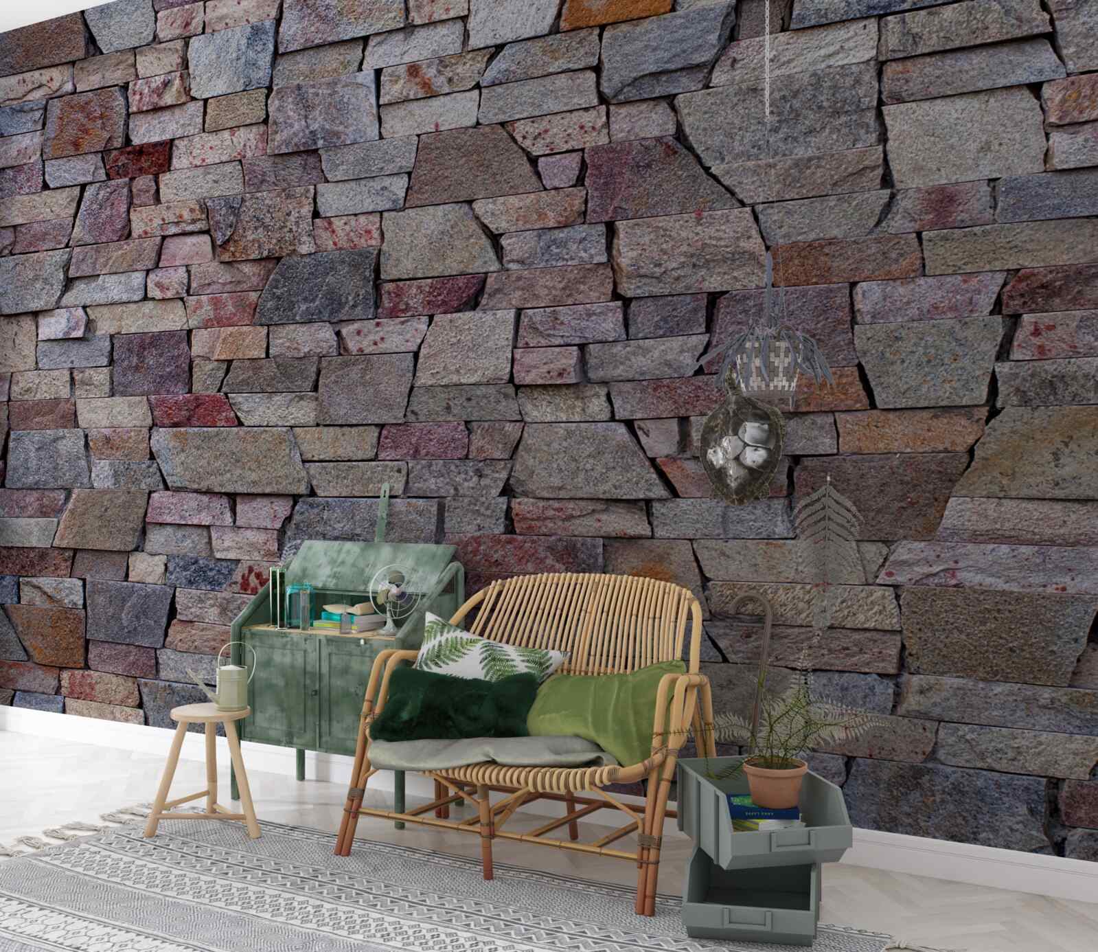 Фотошпалери будівництво сільських кам'яних стін