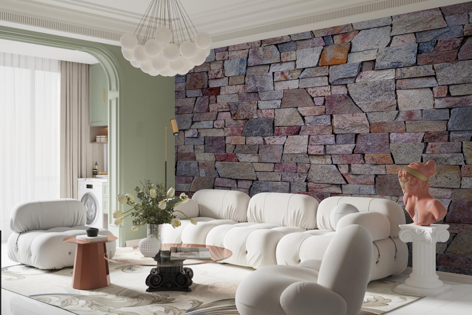 Фотошпалери будівництво сільських кам'яних стін