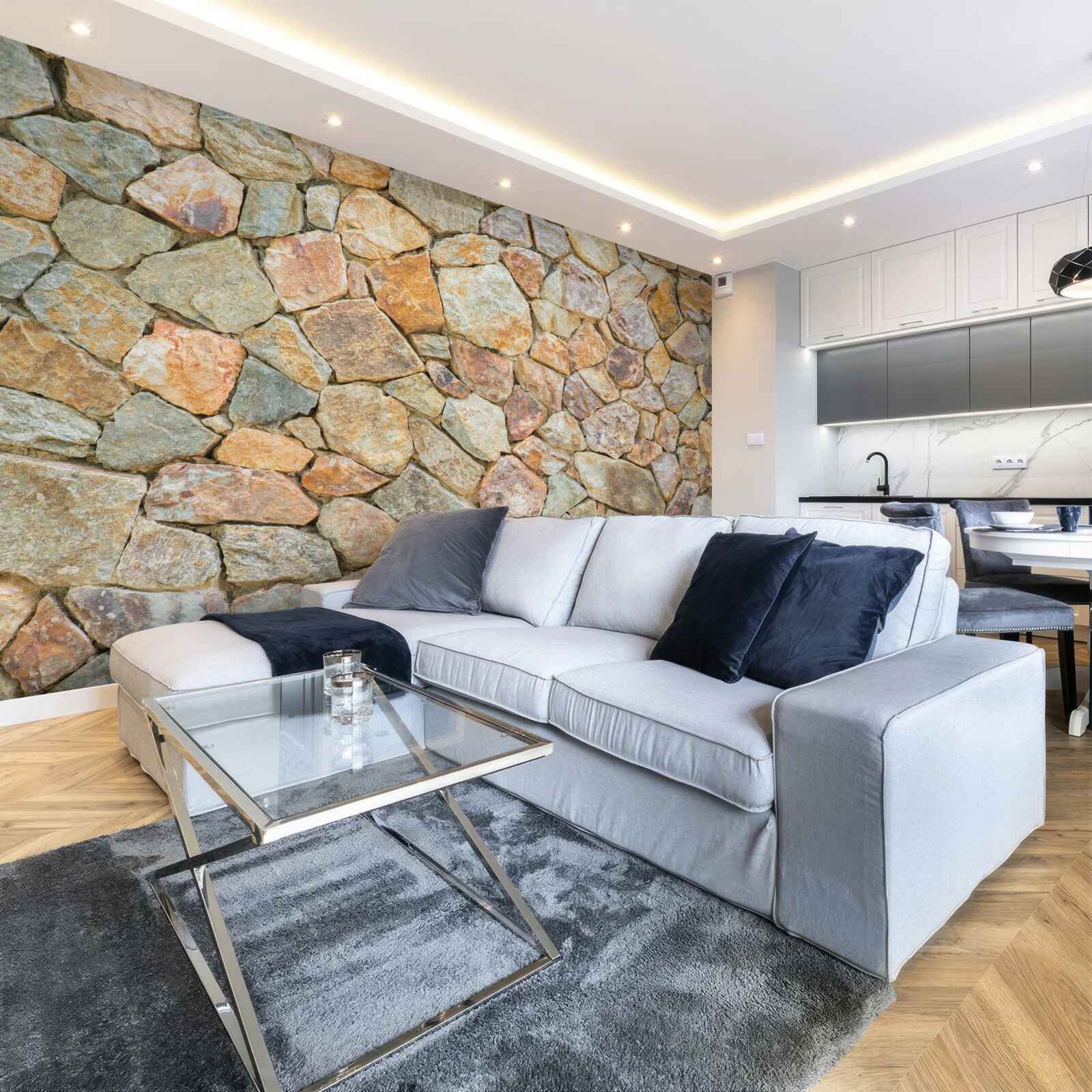 Фотошпалери коричневі камені різних відтінків