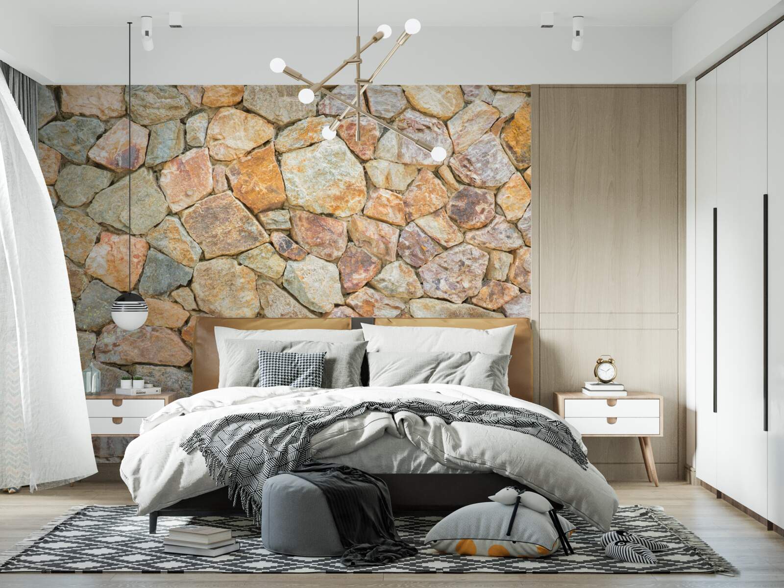 Фотошпалери коричневі камені різних відтінків