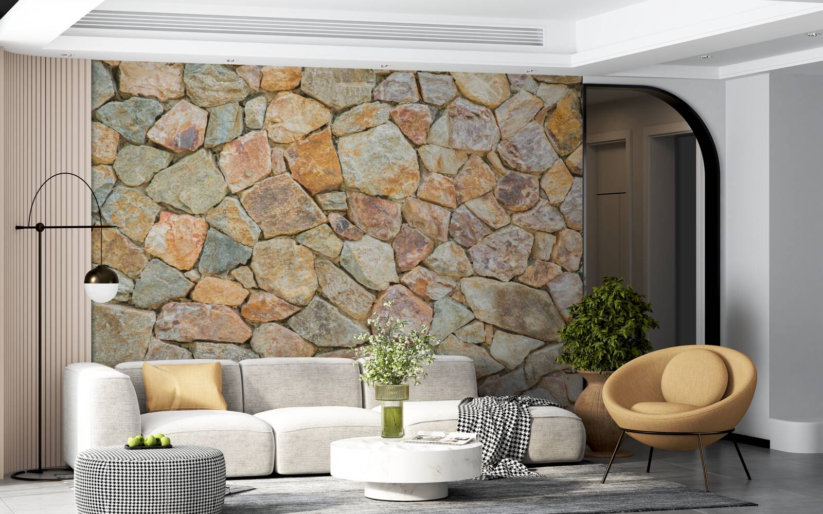 Фотошпалери коричневі камені різних відтінків