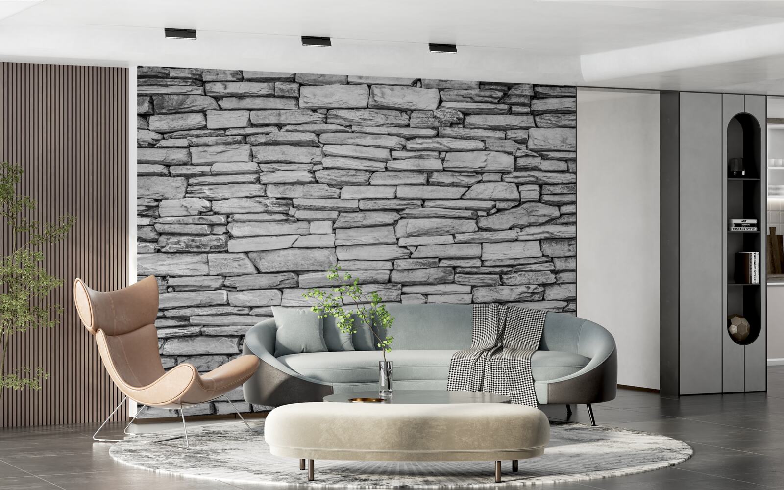 Фотошпалери структура стін із сірого каменю