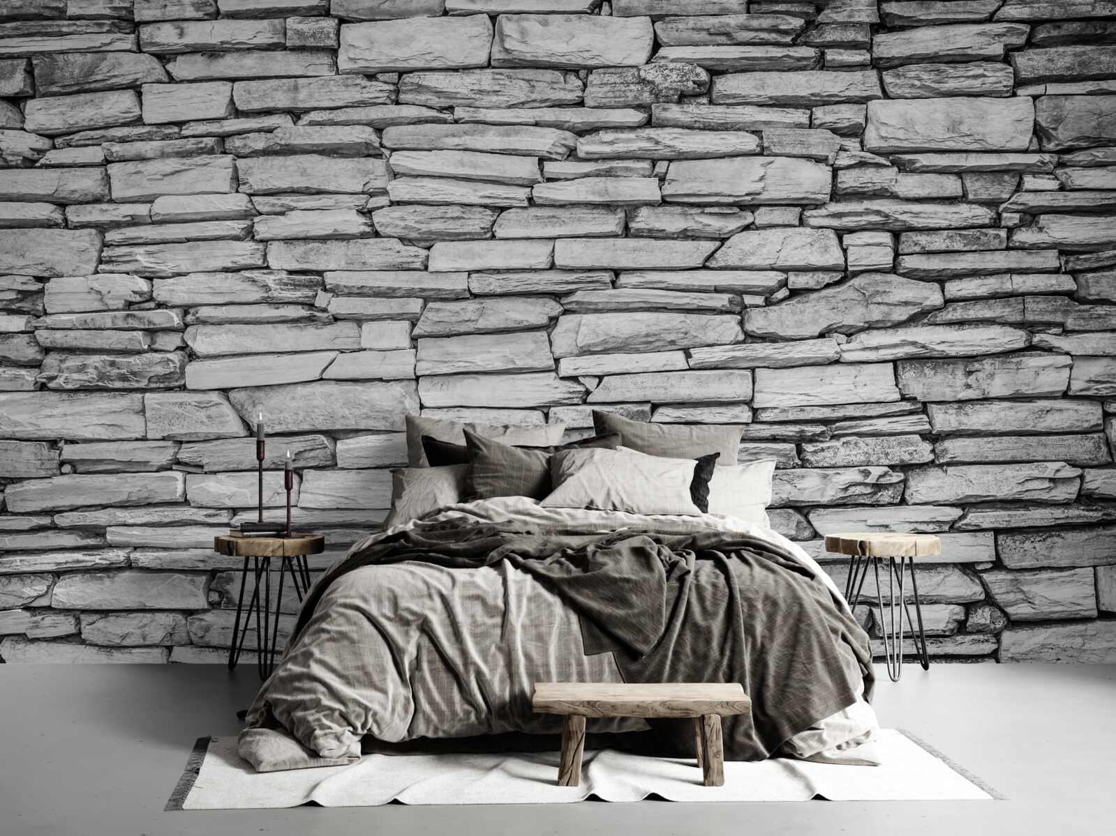 Фотошпалери структура стін із сірого каменю
