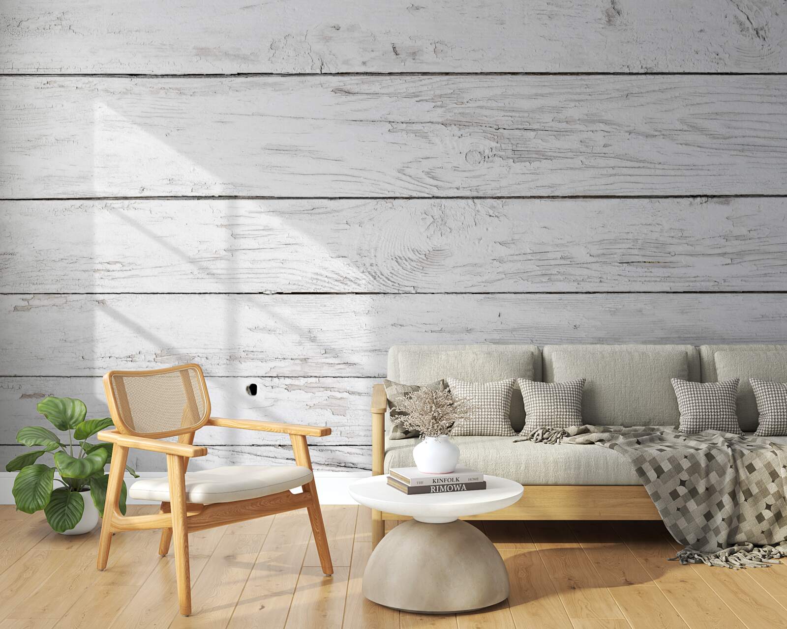 Фотошпалери світло-сіра дерев'яна паркетна дошка