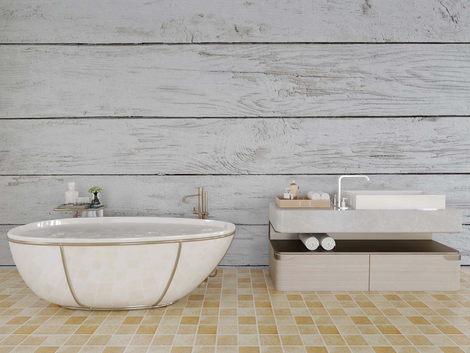 Фотошпалери світло-сіра дерев'яна паркетна дошка