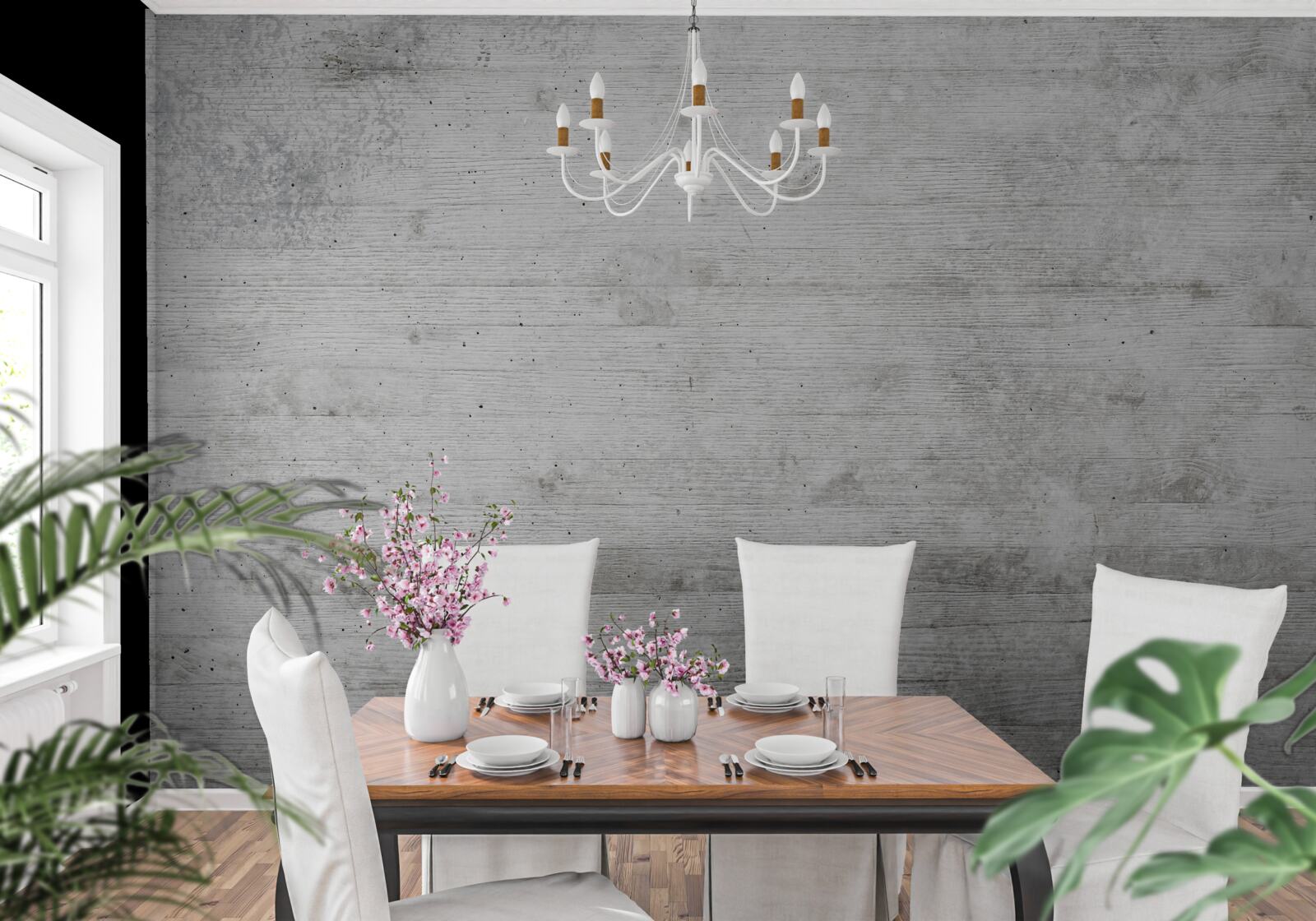 Фотошпалери світло-сіра дерев'яна стіна