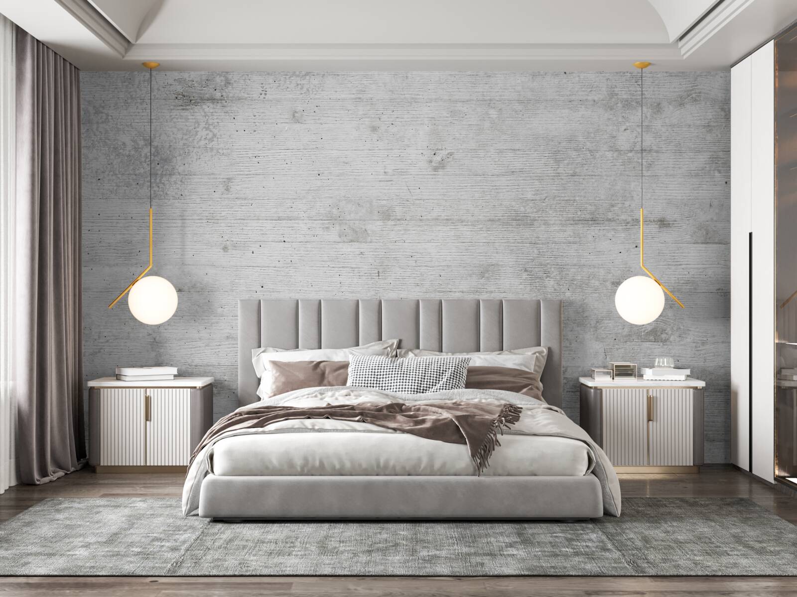 Фотошпалери світло-сіра дерев'яна стіна