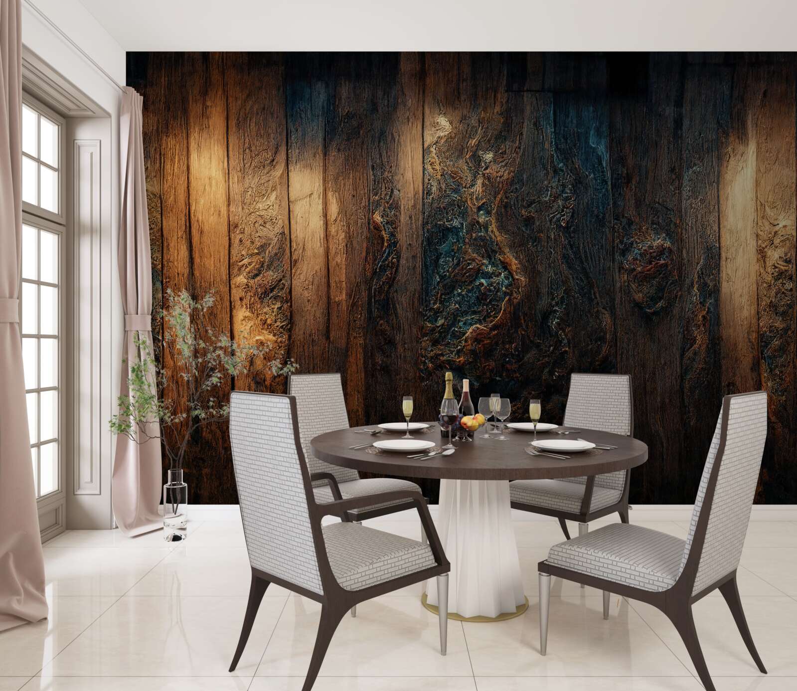 Фотошпалери фон зі старого, темного дерева