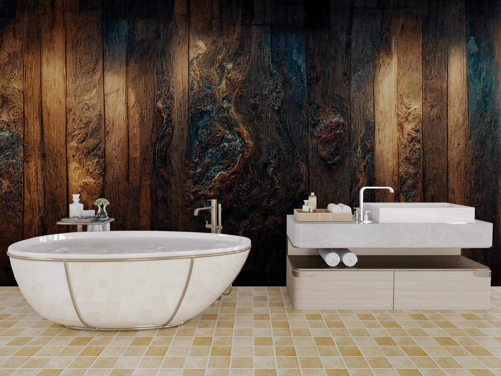 Фотошпалери фон зі старого, темного дерева