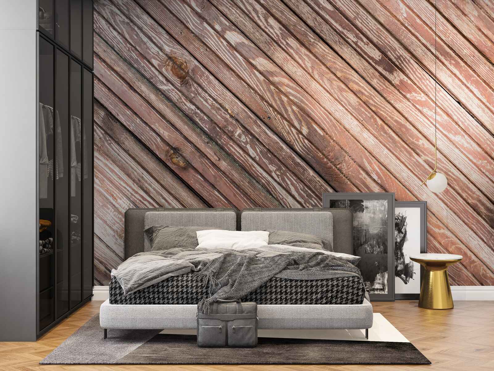 Фотошпалери вузькі дерев'яні бруски