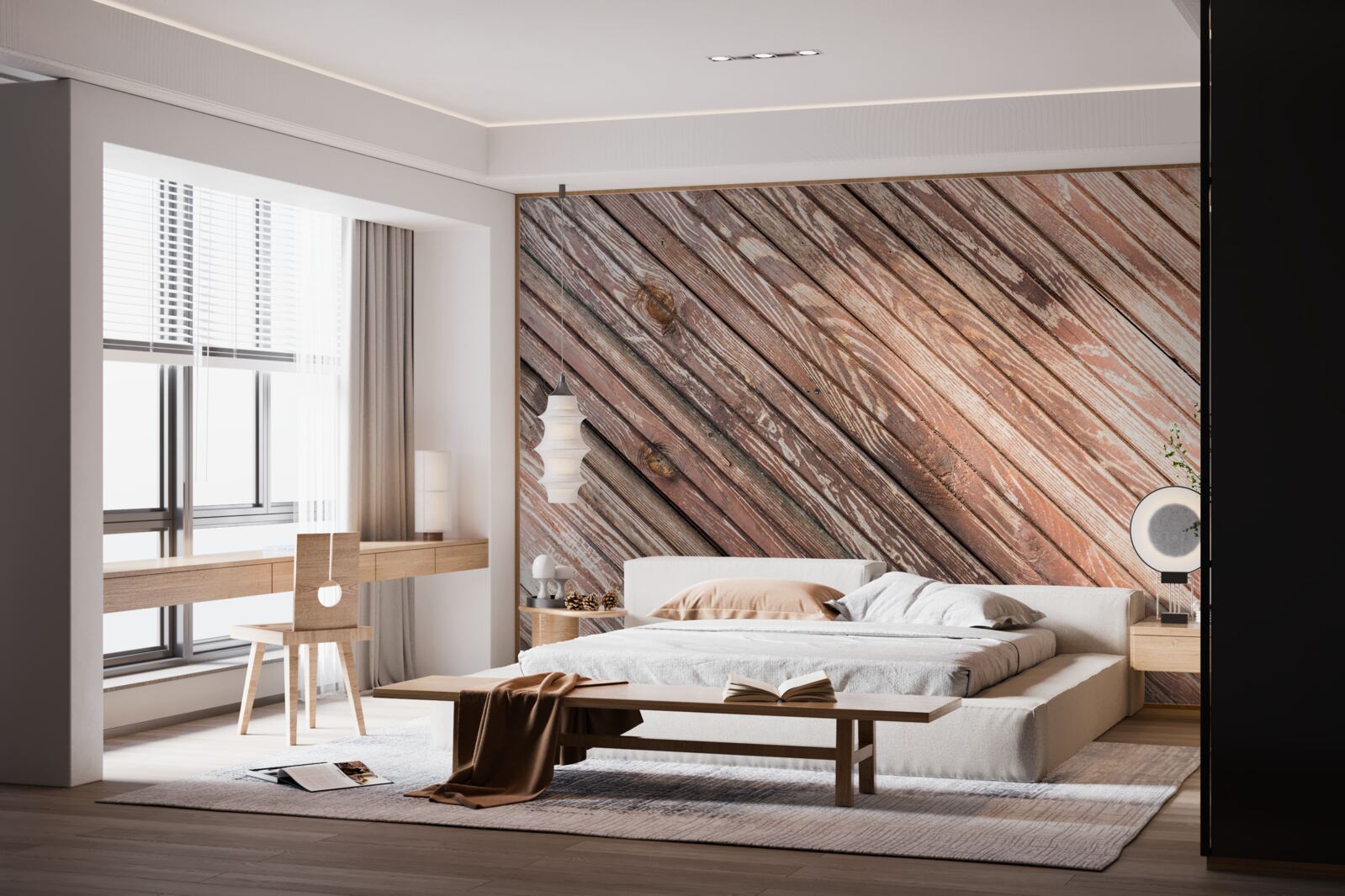 Фотошпалери вузькі дерев'яні бруски