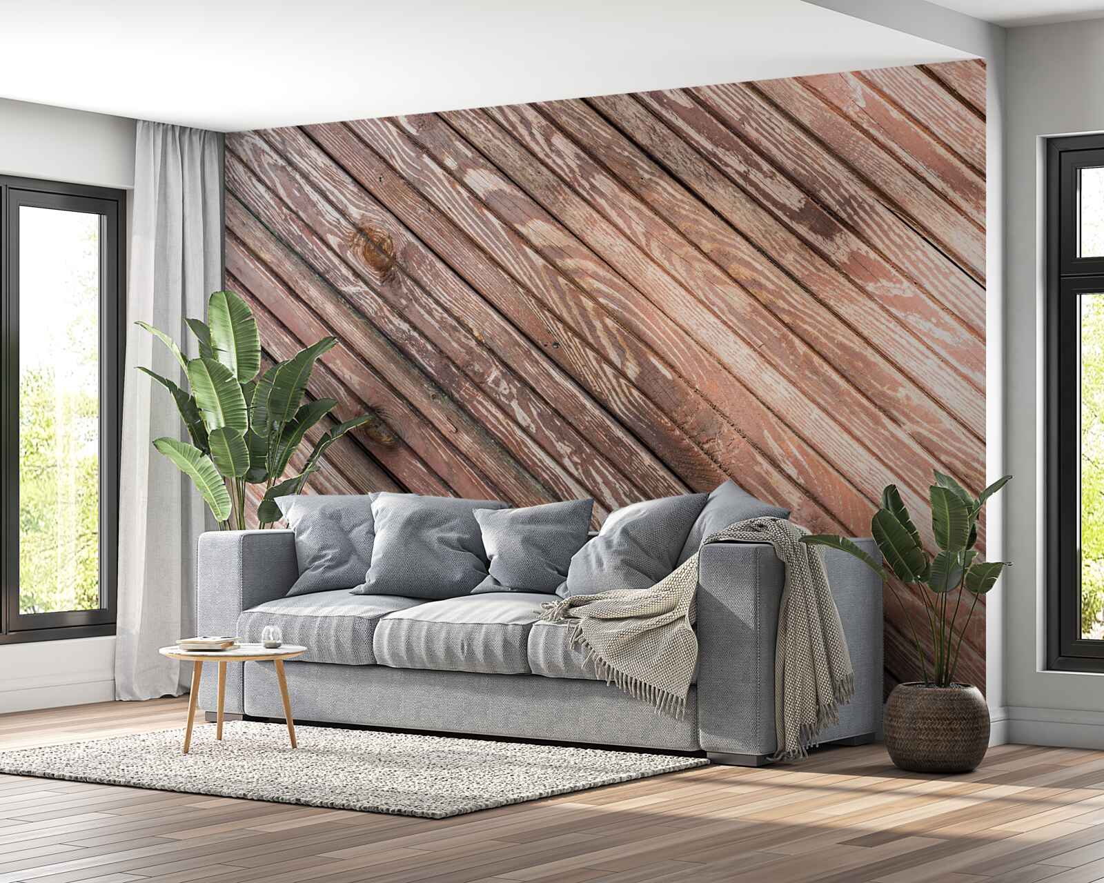 Фотошпалери вузькі дерев'яні бруски