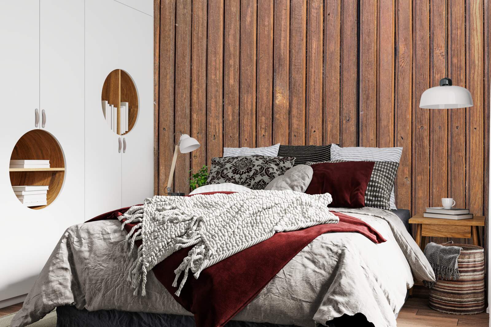 Фотошпалери суцільний бар'єр зі старих дерев'яних балок