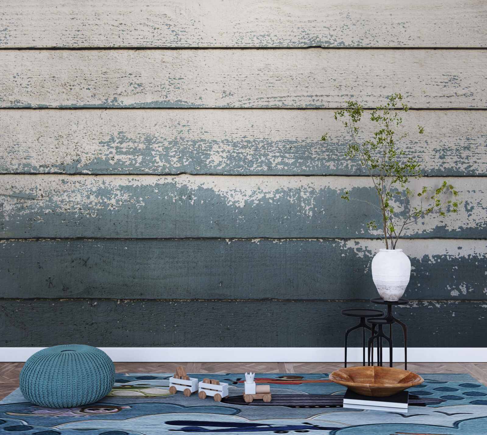 Фотошпалери стара дерев'яна панель, яка втратила своє покриття