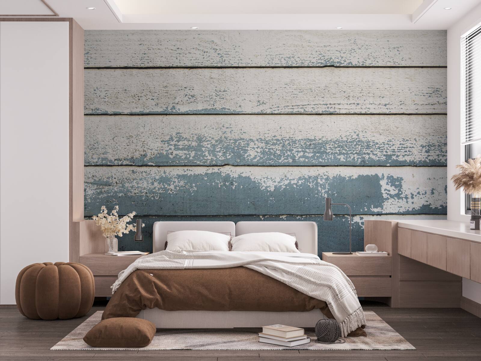 Фотошпалери стара дерев'яна панель, яка втратила своє покриття