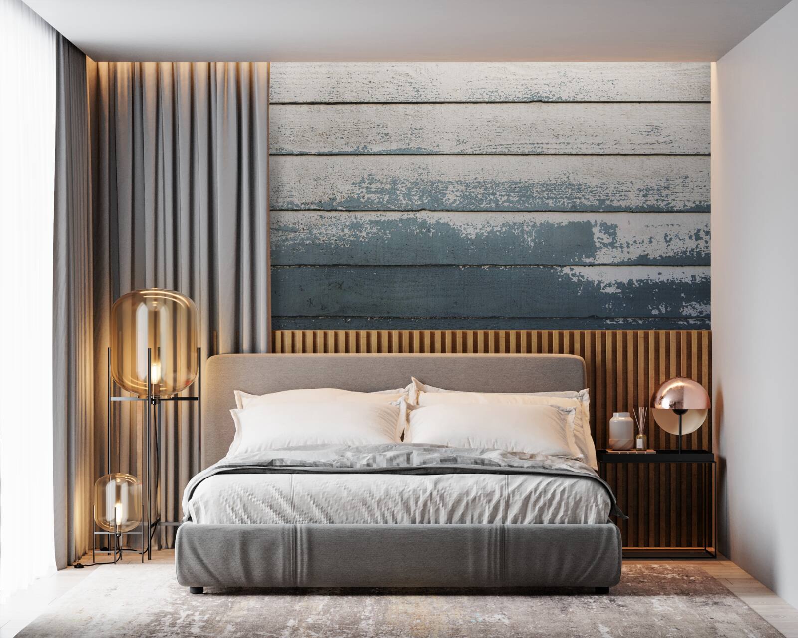 Фотошпалери стара дерев'яна панель, яка втратила своє покриття