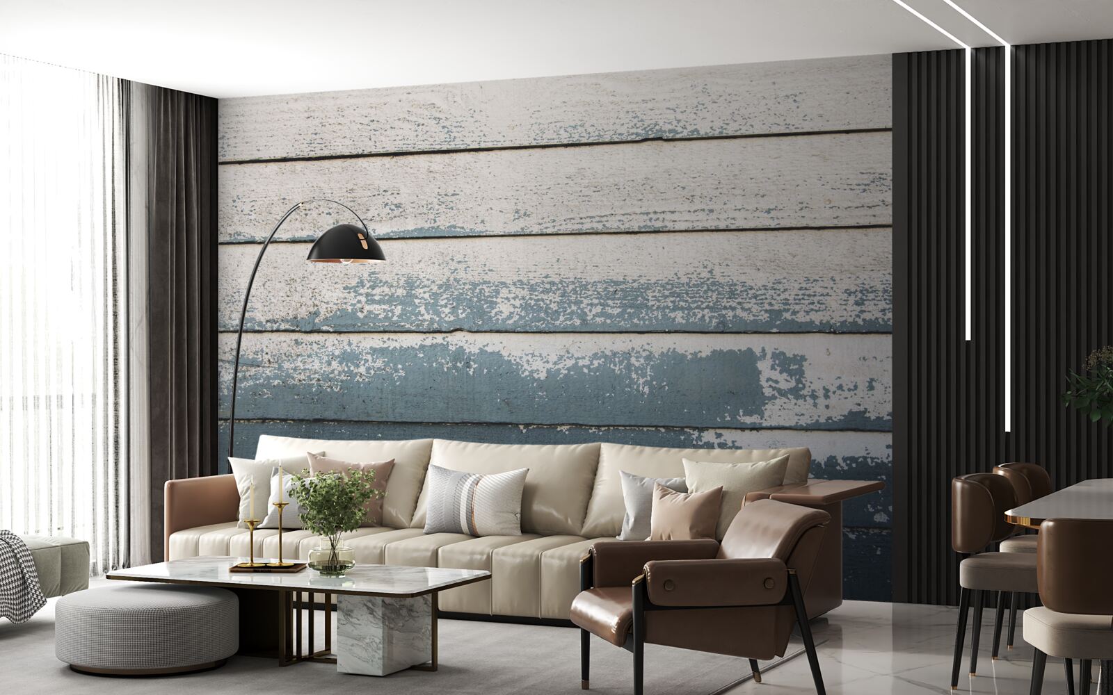 Фотошпалери стара дерев'яна панель, яка втратила своє покриття