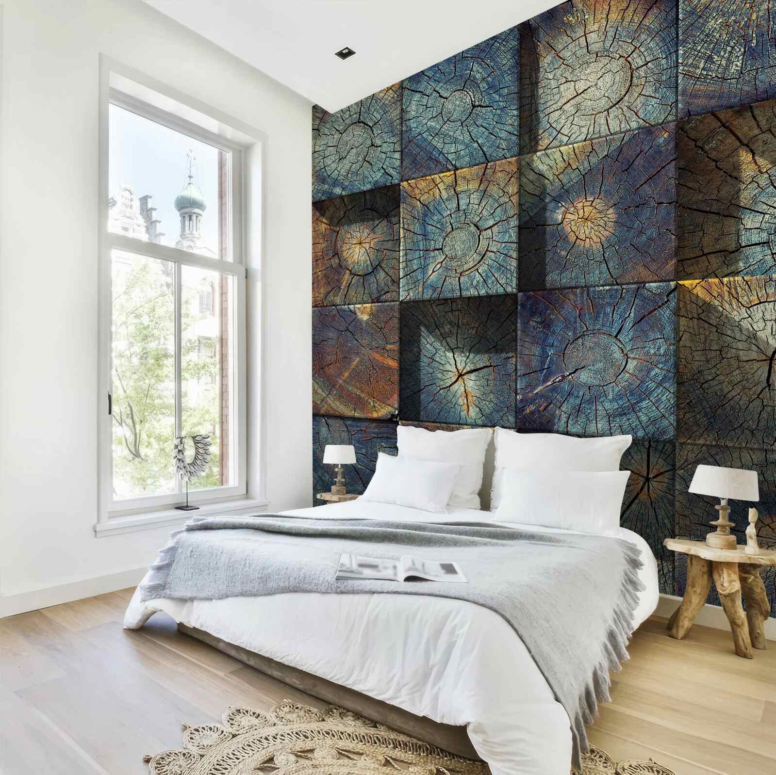 Фотошпалери мистецький об'єкт із залишків дерев