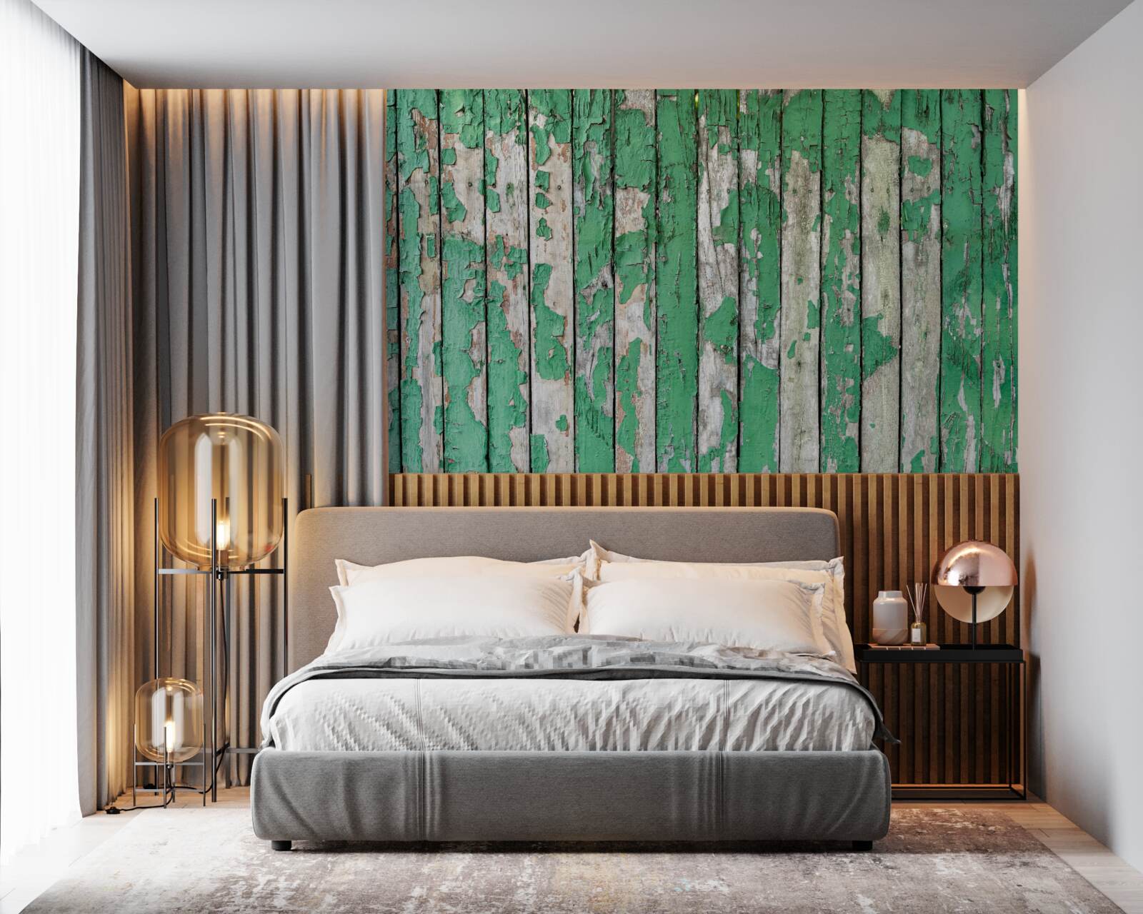 Фотошпалери паркан, який втратив своє зелене сяйво