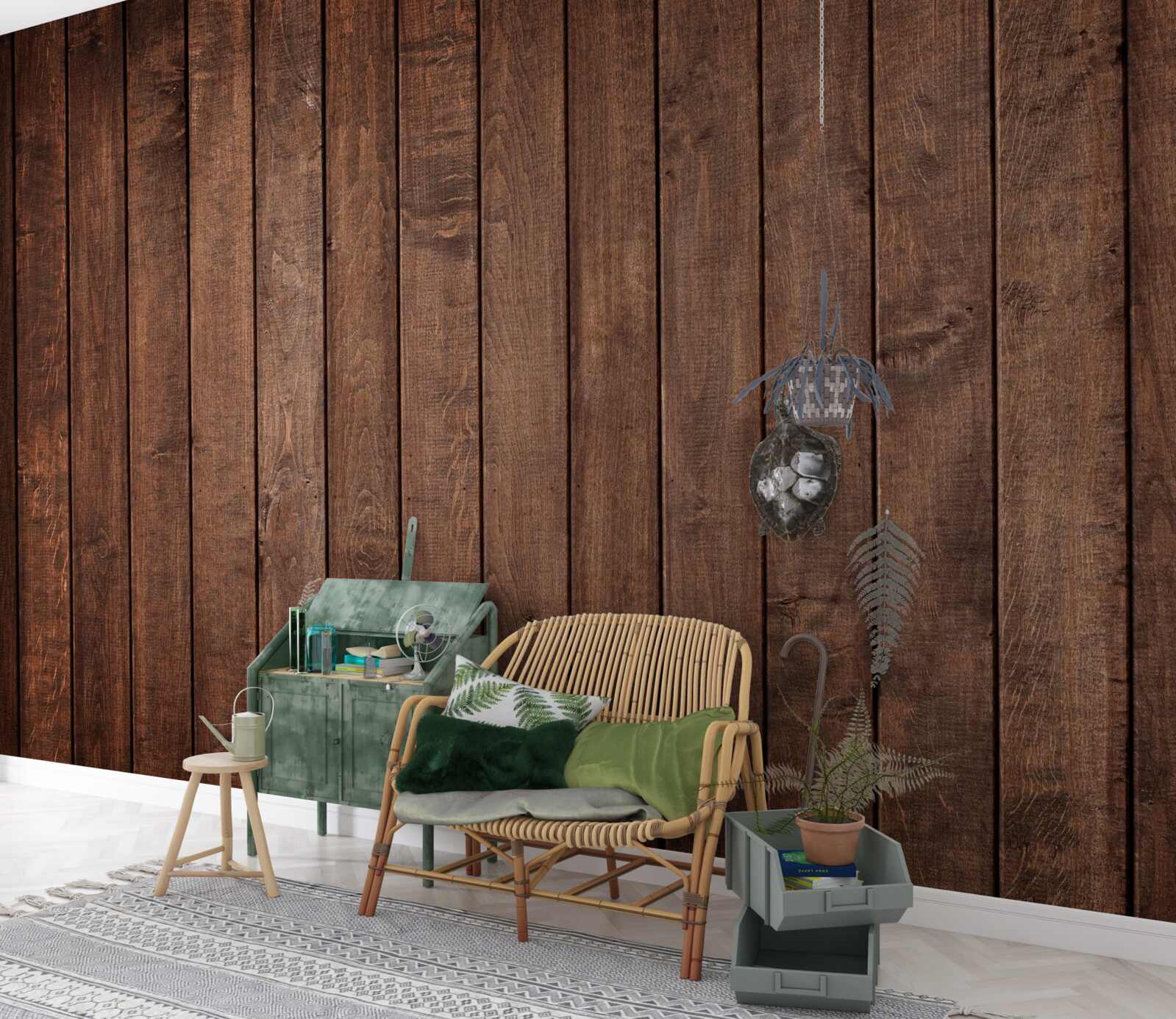 Фотошпалери паркетна дошка має привабливий темно-коричневий відтінок