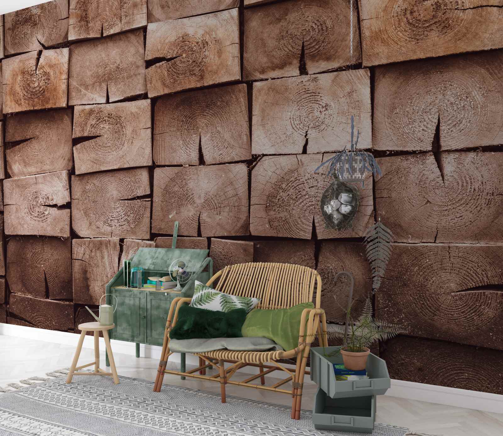 Фотошпалери купа колод