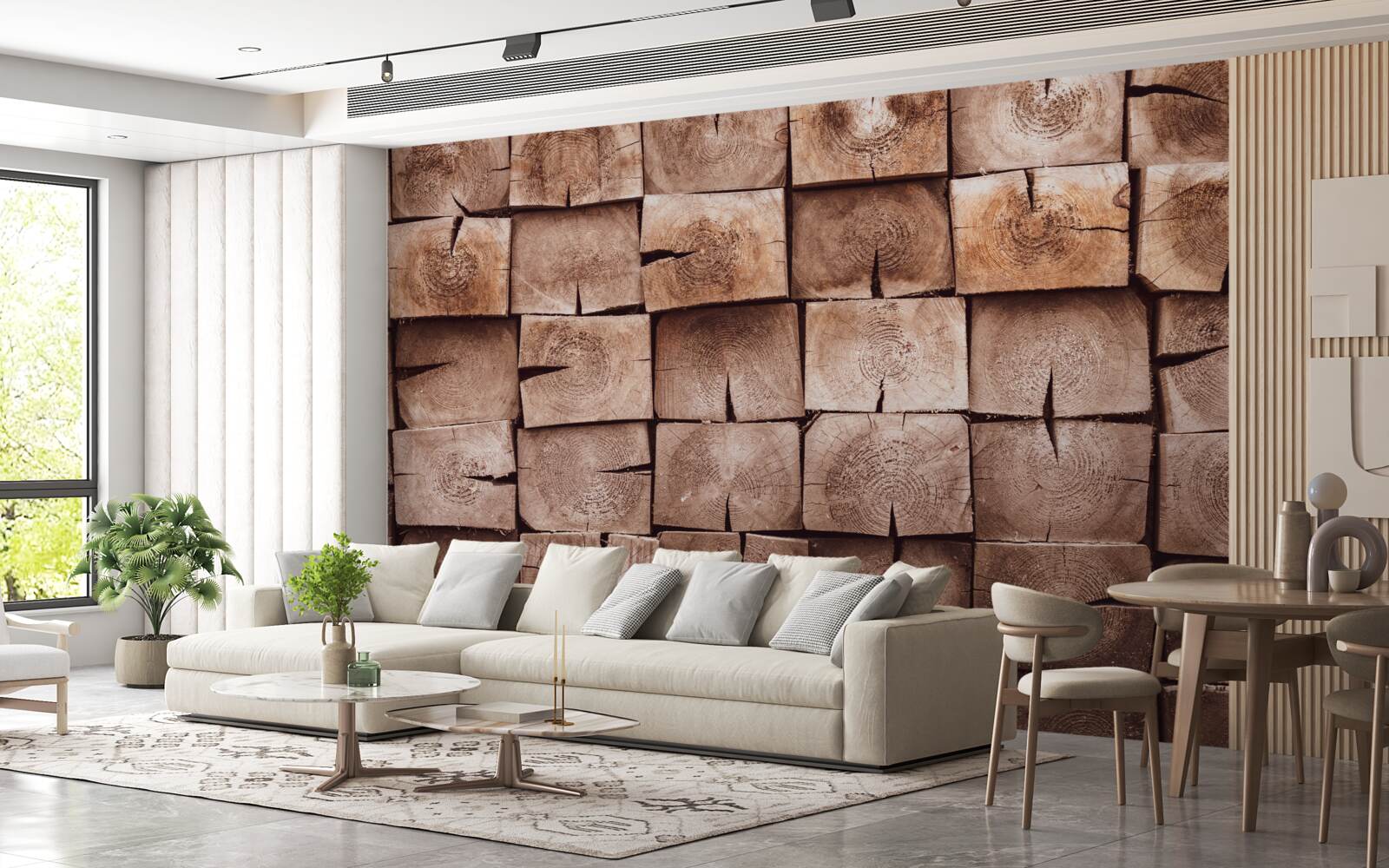 Фотошпалери купа колод