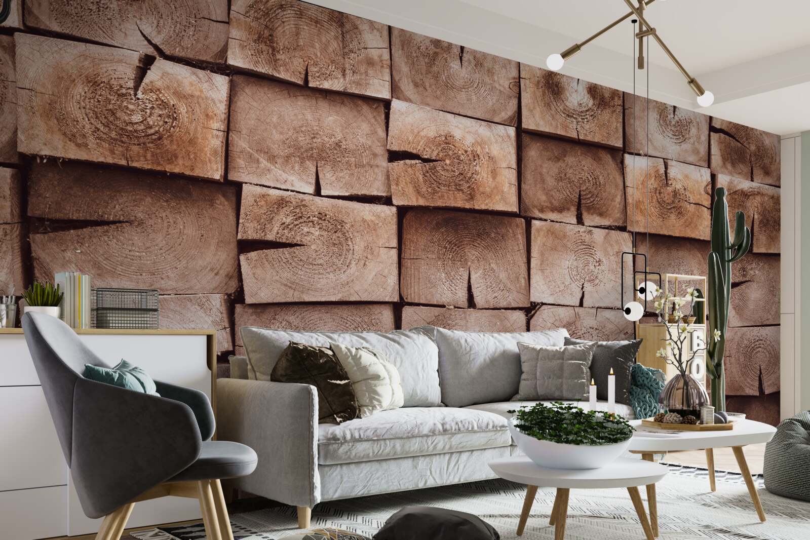 Фотошпалери купа колод