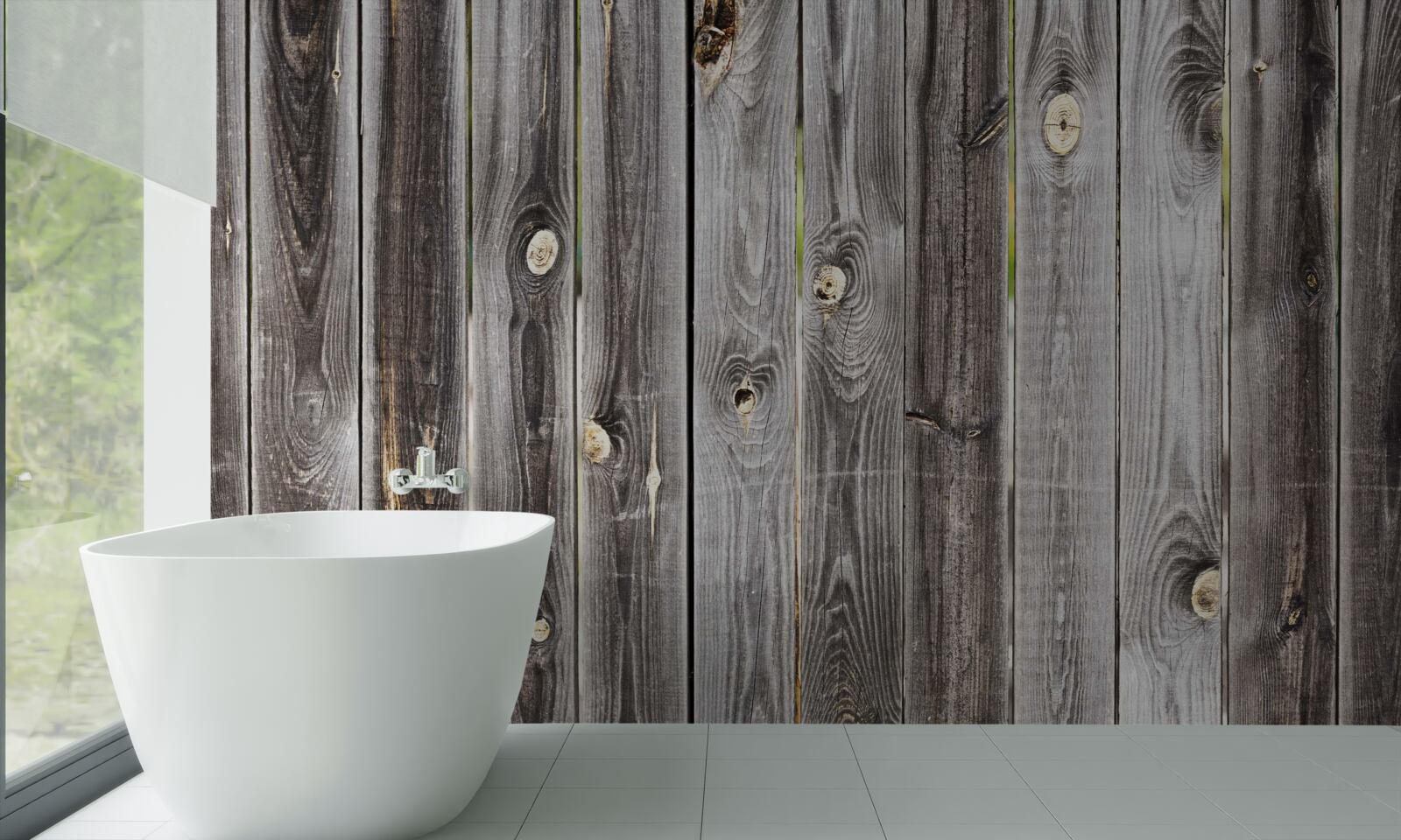 Фотошпалери темно-сірий дерев'яний паркан