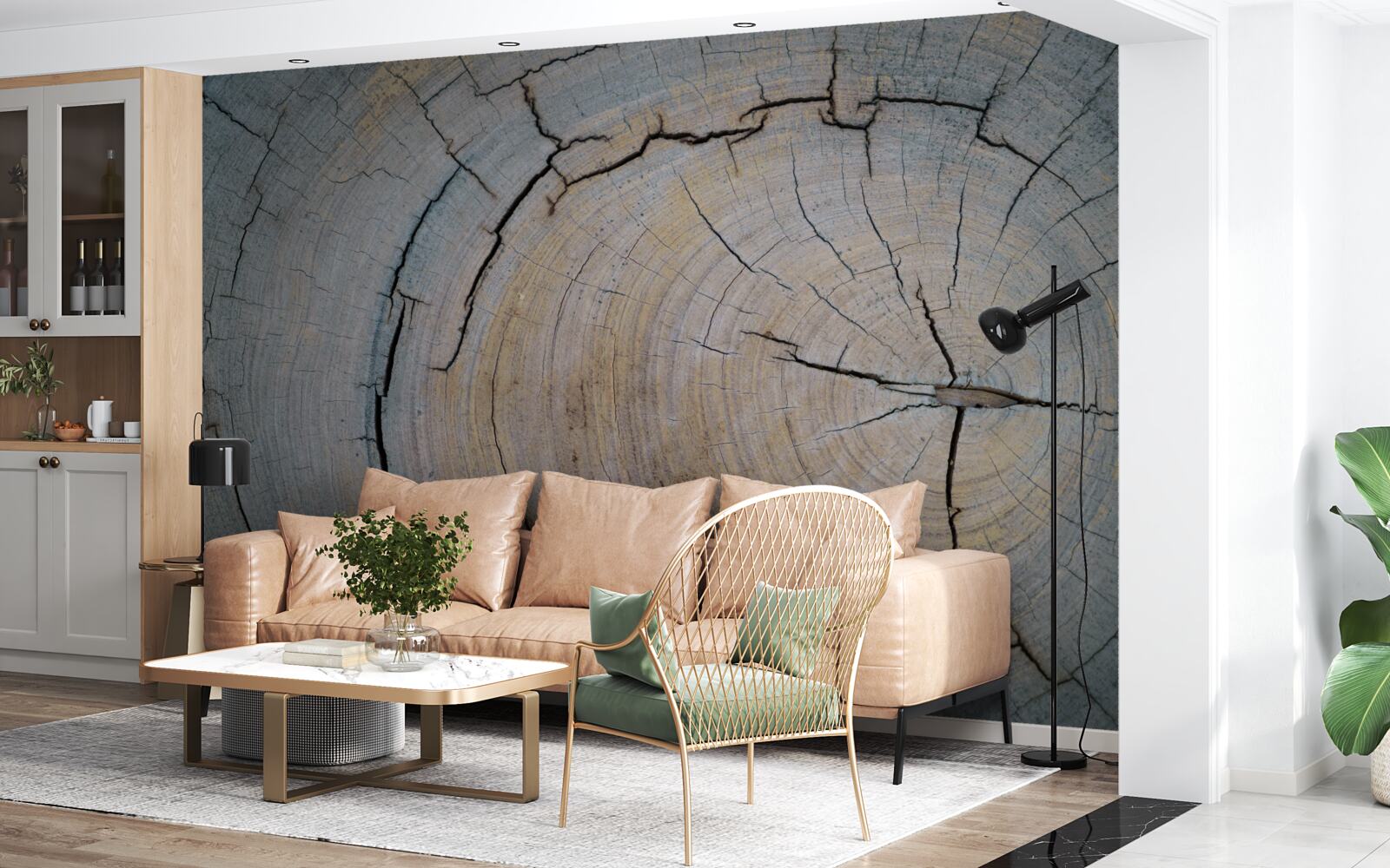 Фотошпалери детальний вигляд стовбура дерева