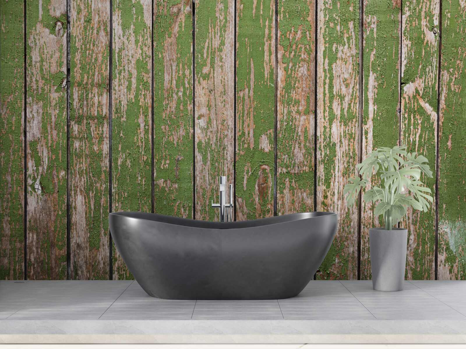 Фотошпалери старовинний, напівзруйнований зелений паркан