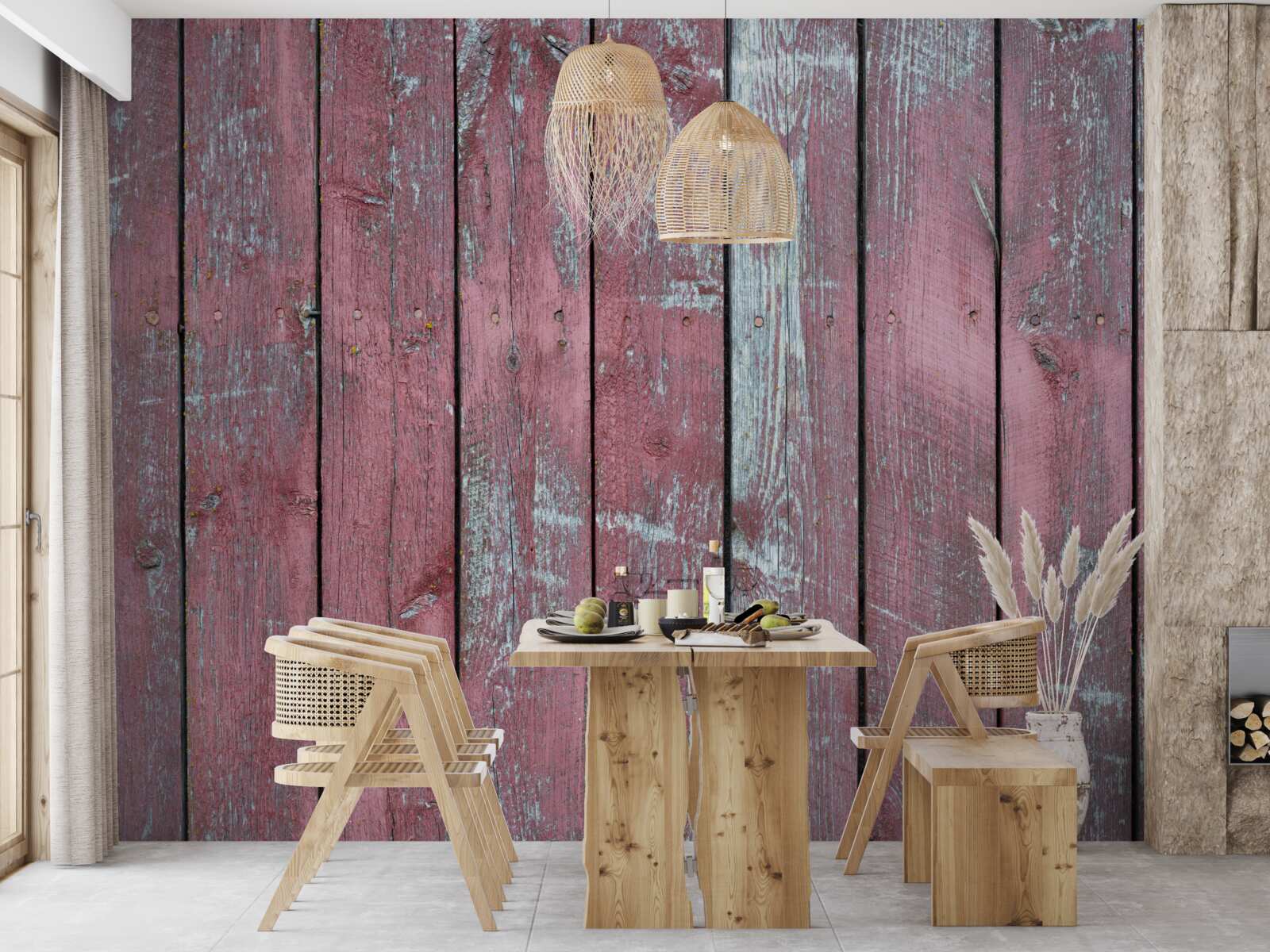 Фотошпалери дерев'яний фон у відтінку старого бузку