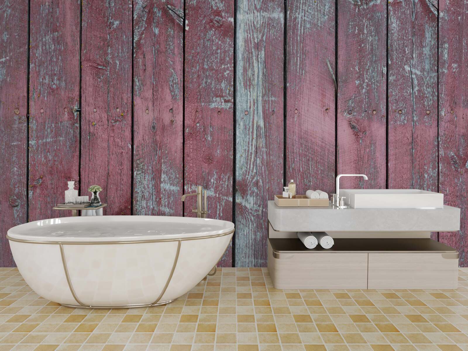 Фотошпалери дерев'яний фон у відтінку старого бузку