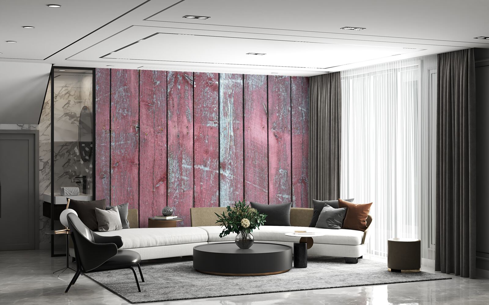 Фотошпалери дерев'яний фон у відтінку старого бузку