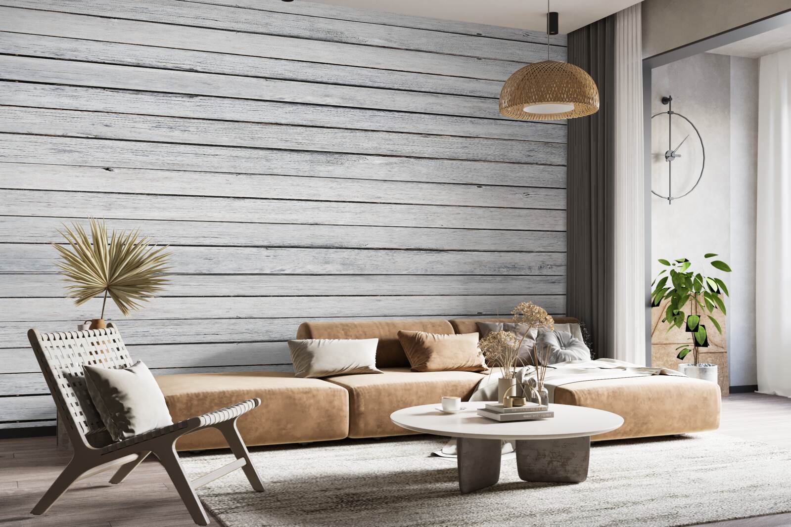 Фотошпалери вузькі дерев'яні палиці сірого кольору