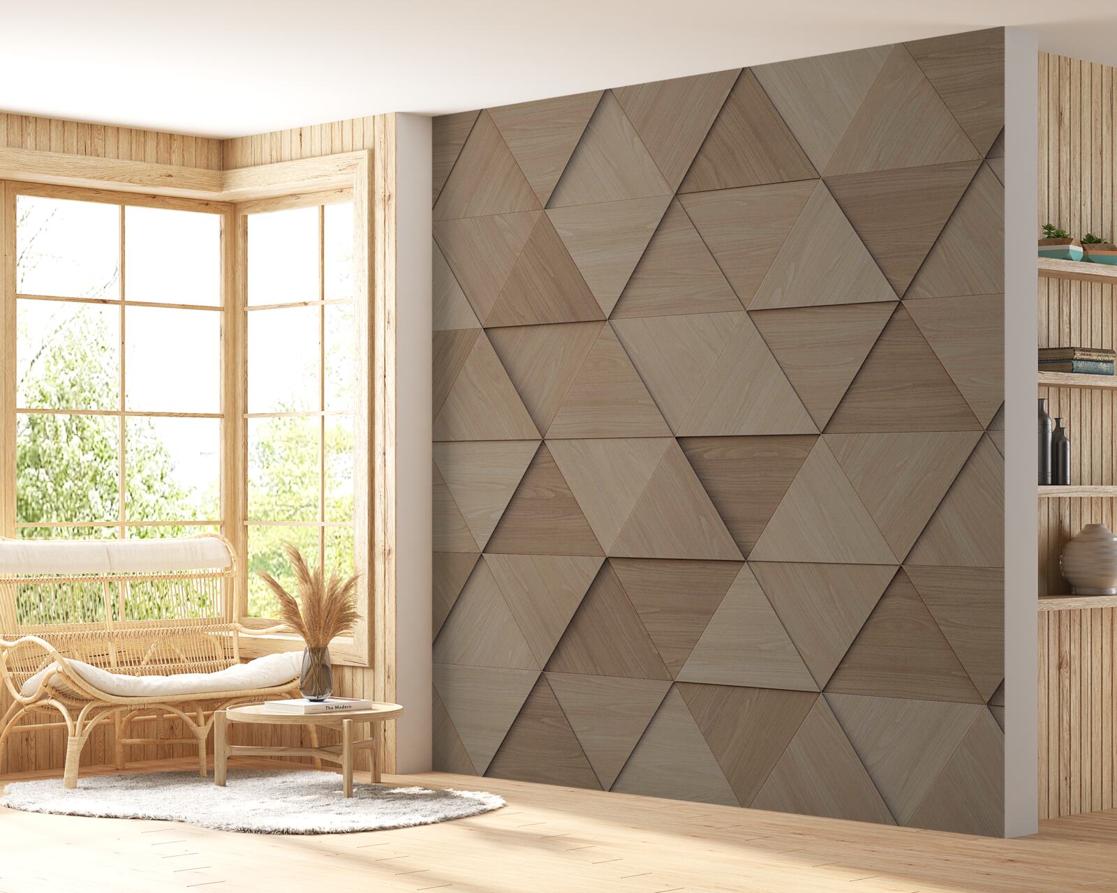 Фотошпалери декоративна дерев'яна настінна панель